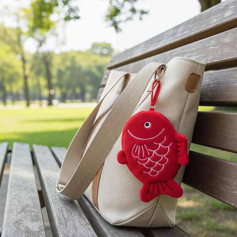 Koi Fish Plush Coin Purse – Cute Zipper Wallet & Earbud Pouch Plush Coin Purse Oasis Select