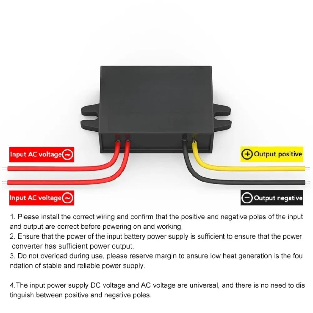 AC24V to DC 24V AC36V(22-40V) to 24V 1A 2A 3A Voltage Reduction Module IP68 Waterproof Rating AC-DC Power Converter Oasis Select