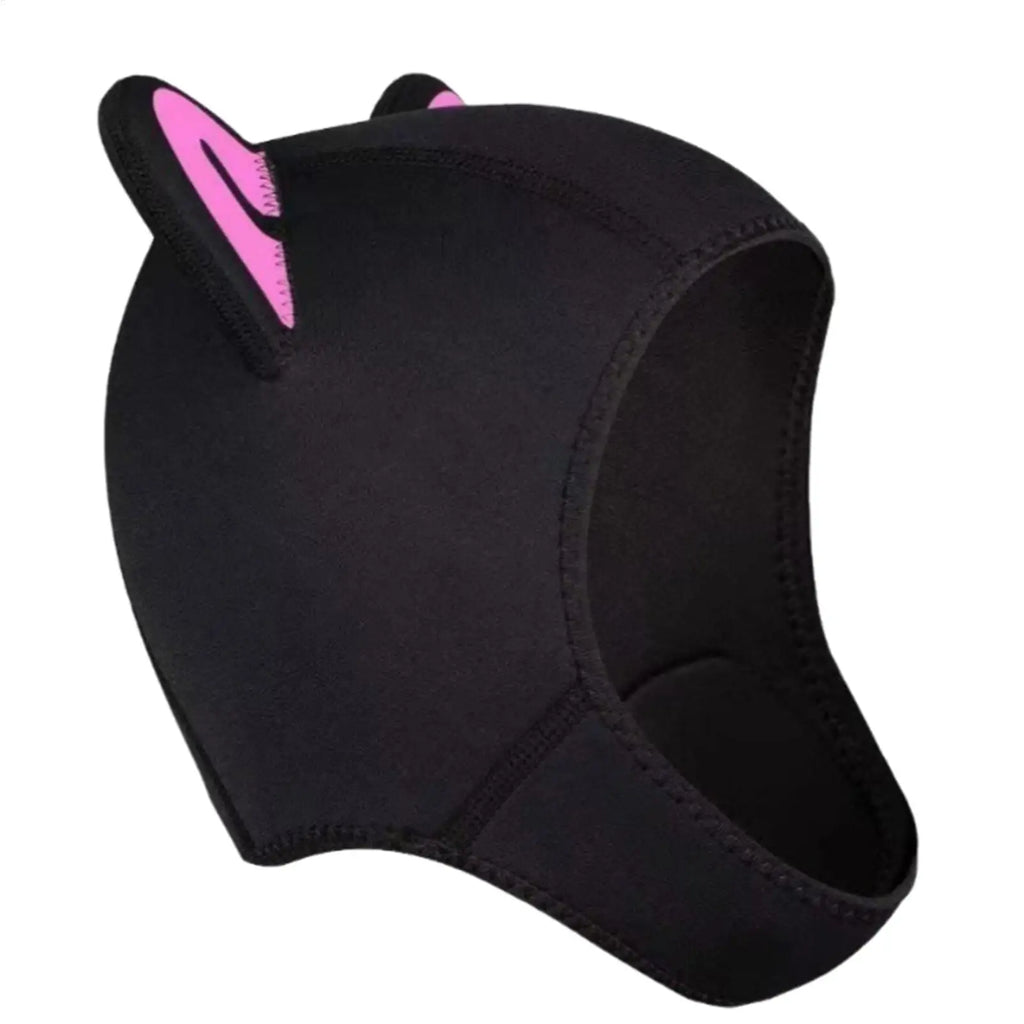 1PC Diving Hood With Chin Straps Women Cute Cat Ears Waterproof Hat Wetsuit Hood Swimming Snorkeling Caps Diving Head Cover Oasis Select
