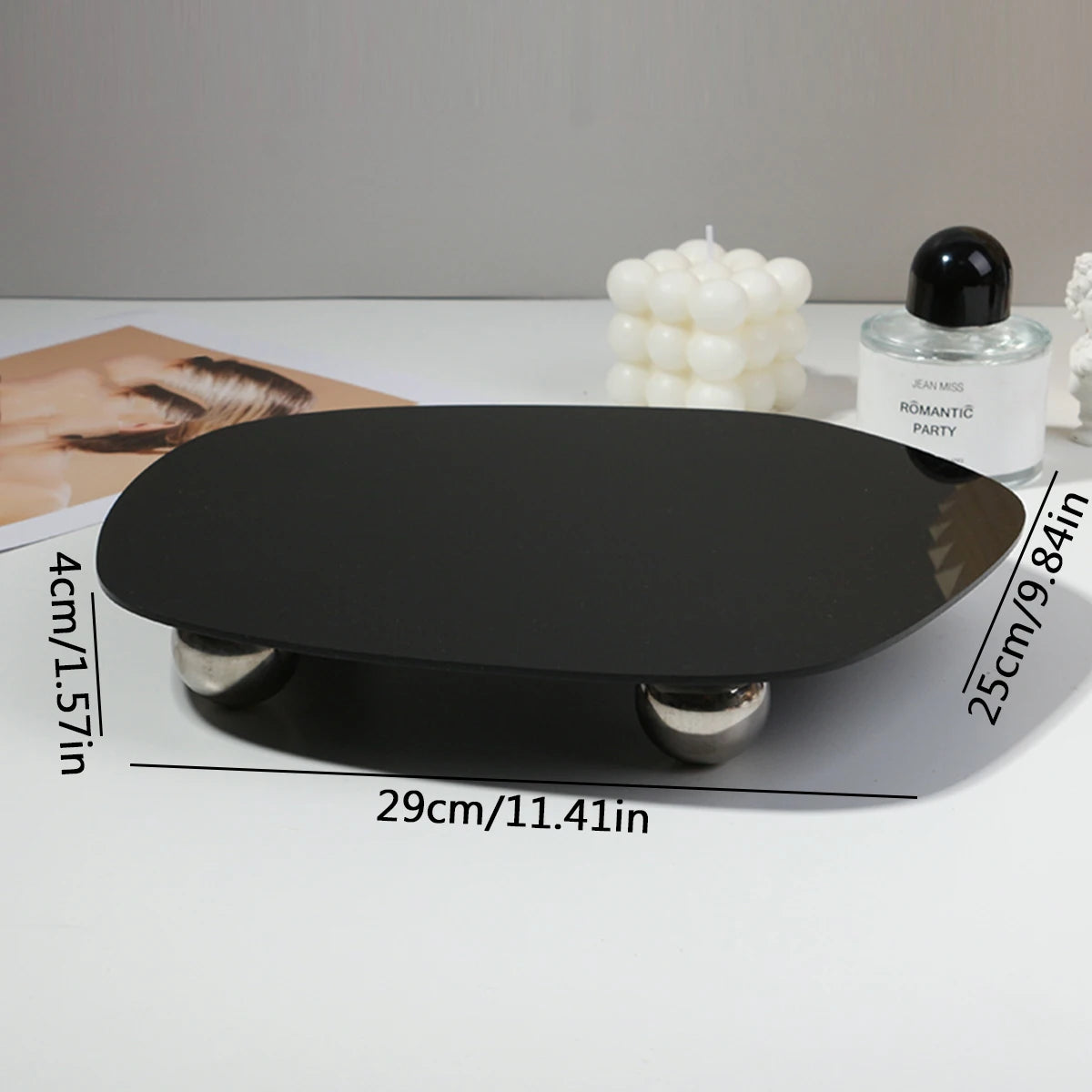 Han style Irregular Trays, Coasters, Tabletop Ornaments, Aromatherapy Plates, Photography Props, Jewelry Trays Oasis Select black