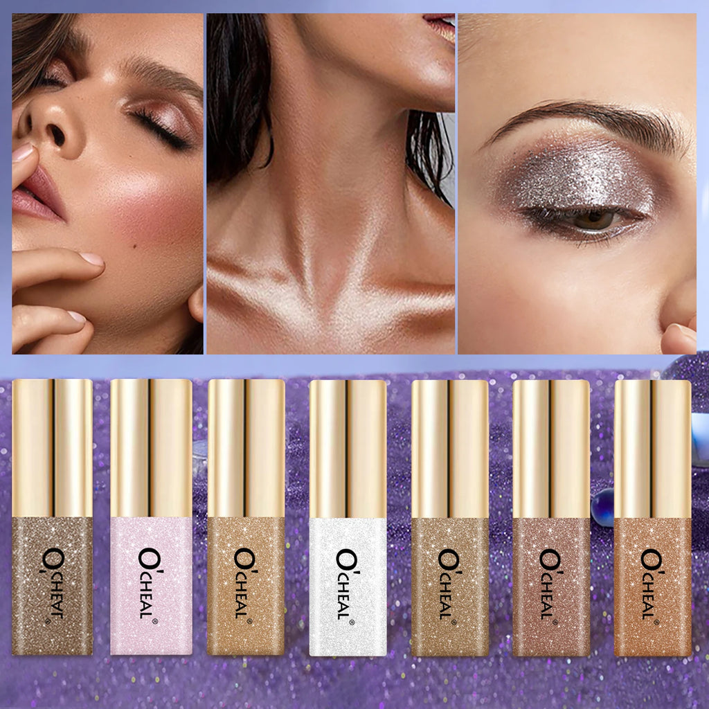 O’cheal Liquid Eye Shadow Neck Diamonds Shiny Waterproof Charming Silkworm Shimmer Eye Makeup Cosmetics Glitter Highly Pigmented Oasis Select