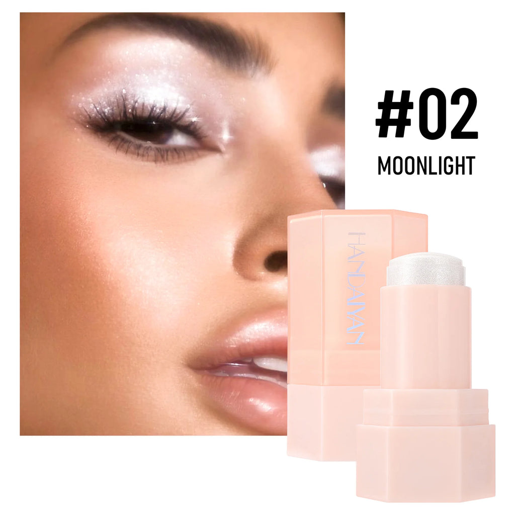 6 Shade Creamy Highlighter Stick Stunning Shimmer Glow For Cheekbones Lips Face Body Smooth Blendable Makeup Oasis Select 02 MOONLIGHT