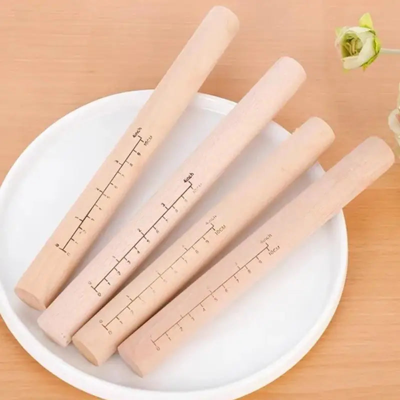 Rolling Pin With Graduations, Pizza Rolling Pin, Wooden Rolling Pin For Home Use, Baking Tool, Kitchen Utensils Oasis Select