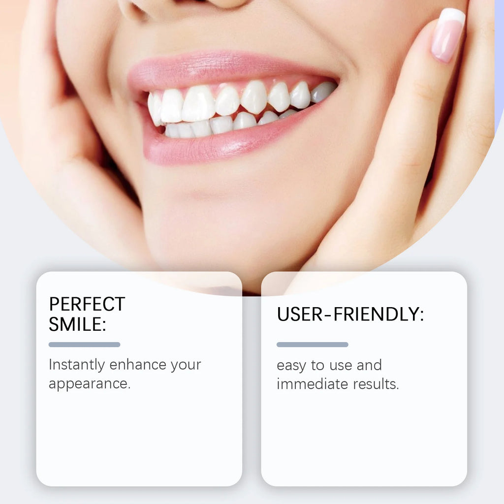 Adjustable False Teeth Kit Temporary Whiten Denture Upper Lower Veneers Comfortable Braces Natural Portable Silicone Fake Teeth Oasis Select
