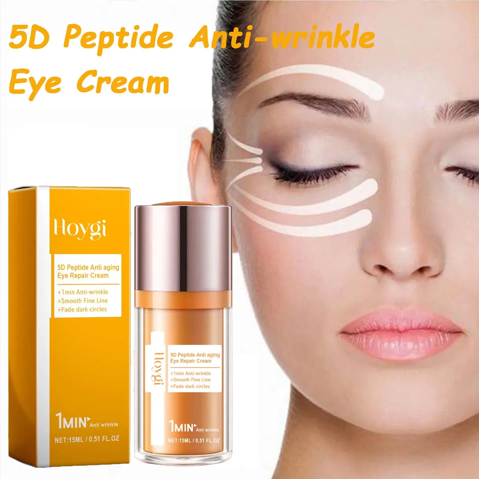 5D Peptide Anti-wrinkle Eye Cream Firming Remove Dark Circles Reduces Fine Lines Crow's Feet Smoothing Nourishing Eye Care Oasis Select