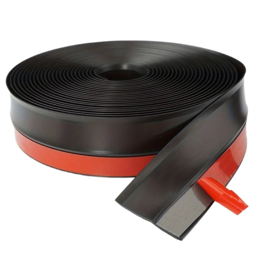 100CM Garage Door Sealing Strip Weatherproof Self Adhesive Top and Sides Seal Heavy Duty Easy Installation Weather Stripping Oasis Select Black-100x3.5x2.5cm