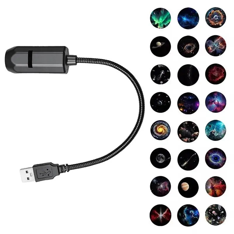 Rotatable Starry Sky Projector | USB LED Night Light Ambient Lamp