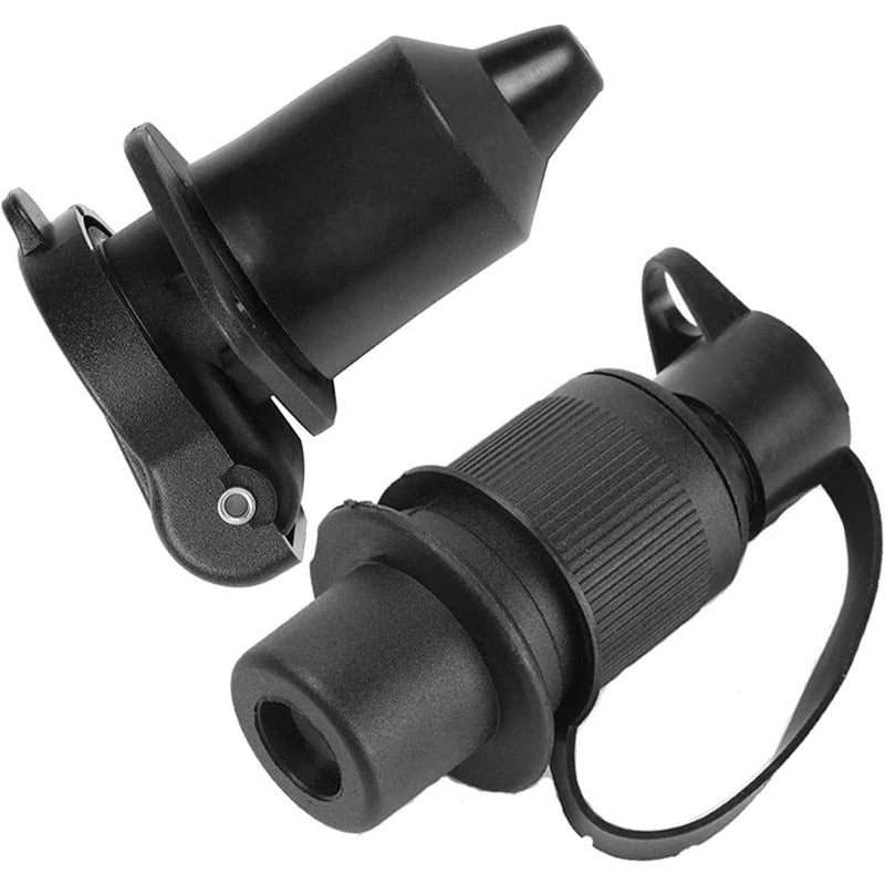 3 Pin Trailer Socket Connectors Round 3 Pole Plug-in Trailer Tractor Plug for Electrical Caravan Truck 12V Oasis Select