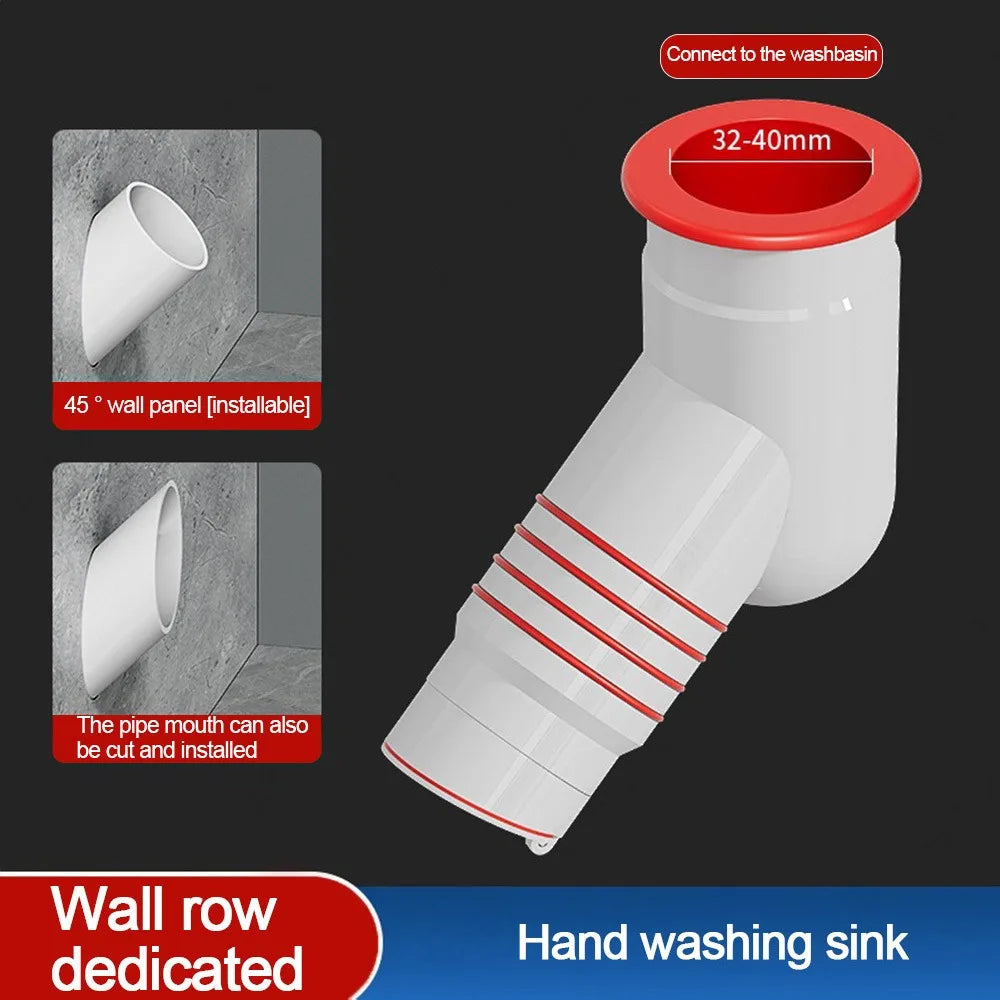Anti-Odor Washing Machine Drain Pipe Tee Connector Adapter