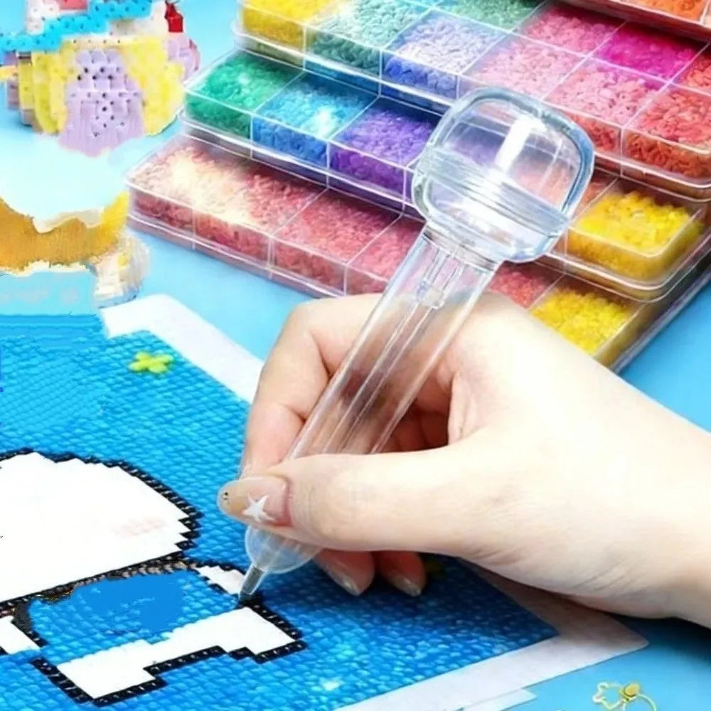 Press-Type Bead Pen | Ergonomic 3D Pixel Puzzle Dispenser Bead Craft Dispenser Oasis Select