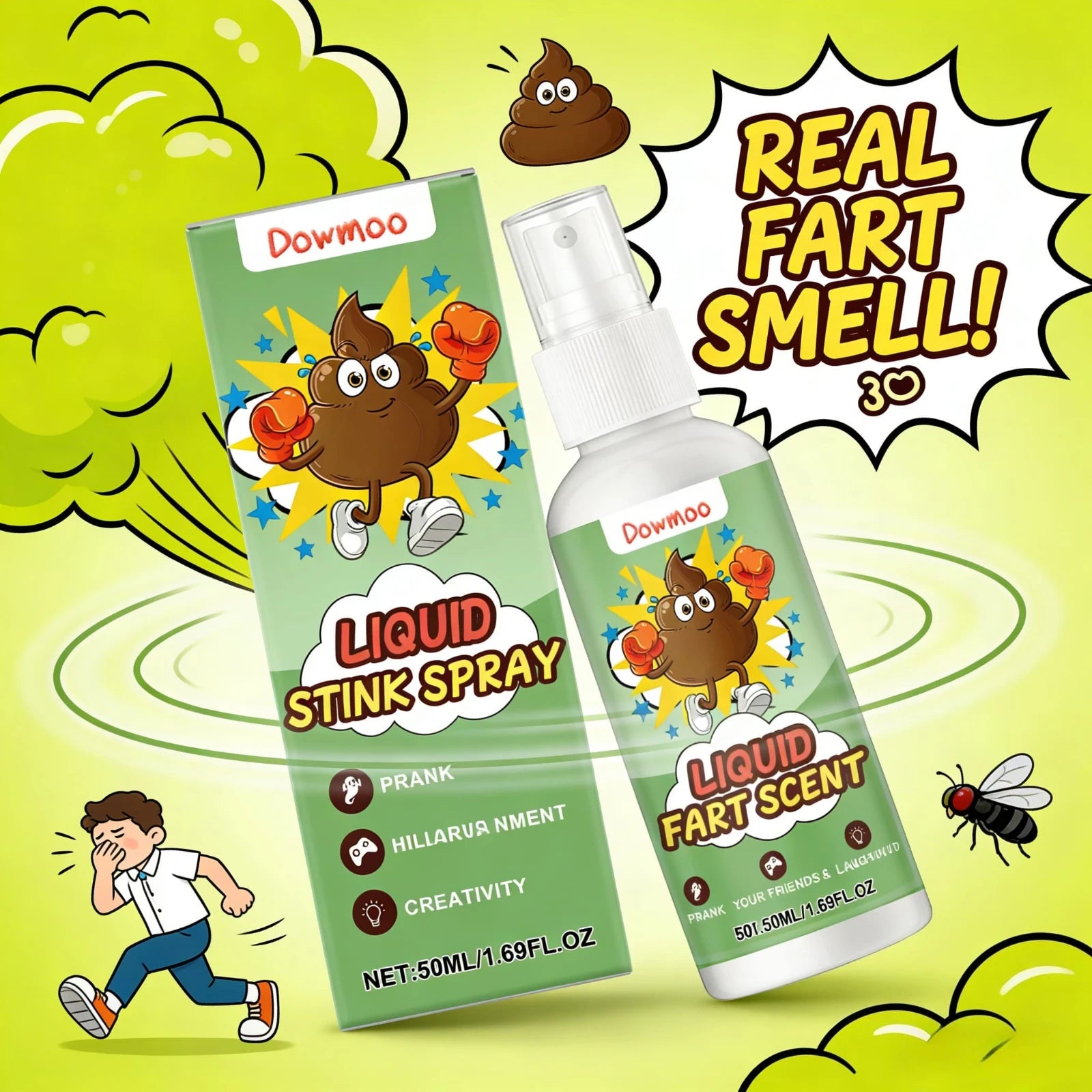 Fart Spray Prank Stink Bomb Gag Gift Funny Novelty Toy Adults Friends Party Halloween April Fools Day Practical Joke Supplies Oasis Select