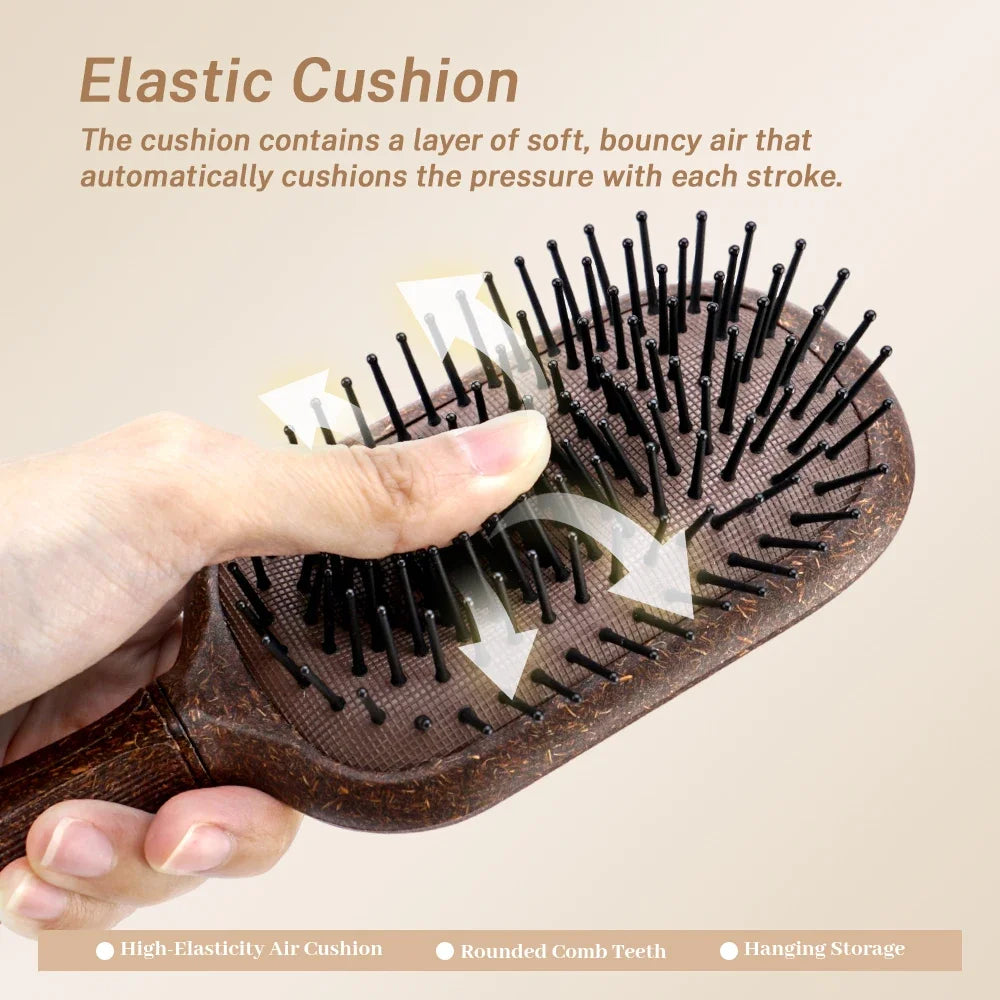 Air Cushion Massage Comb – Eco Wheat Straw, Anti-Static Hair Massage Comb Oasis Select