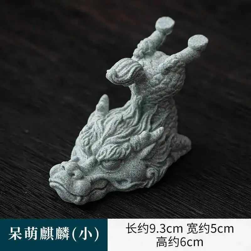 National Trend Green Sandstone Small Ornament Home Desktop Decoration Tea Table Tea Tray Decoration Paperweight Cover Pen Holder Oasis Select Cute Unicorn small