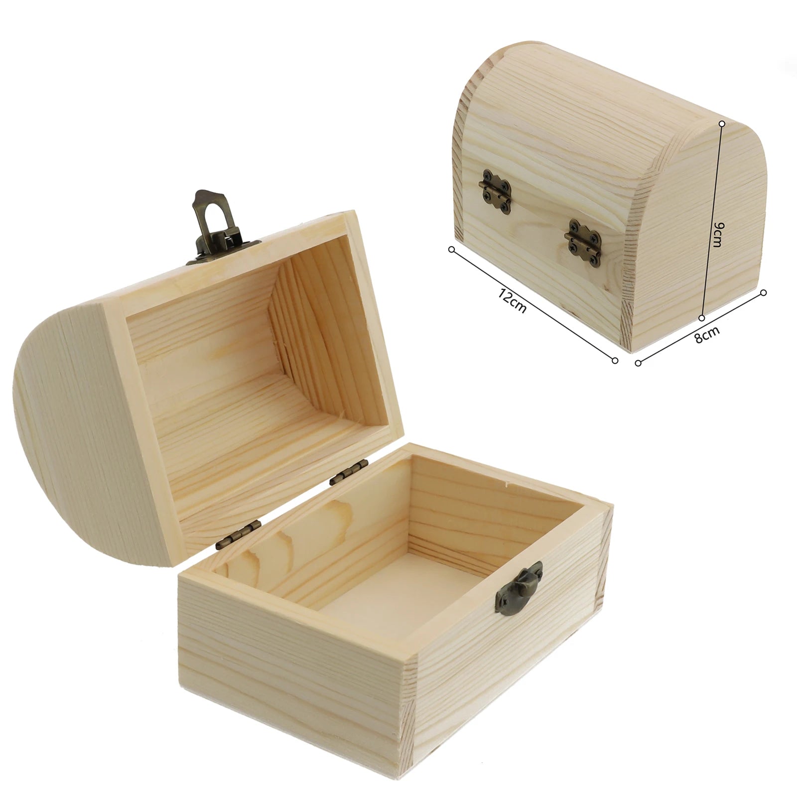 Boxes Wooden Box Wooden box New Utility Keepsake Plain Small/Large Craft Decorate Jewellery Storage Trinket Wedding Oasis Select