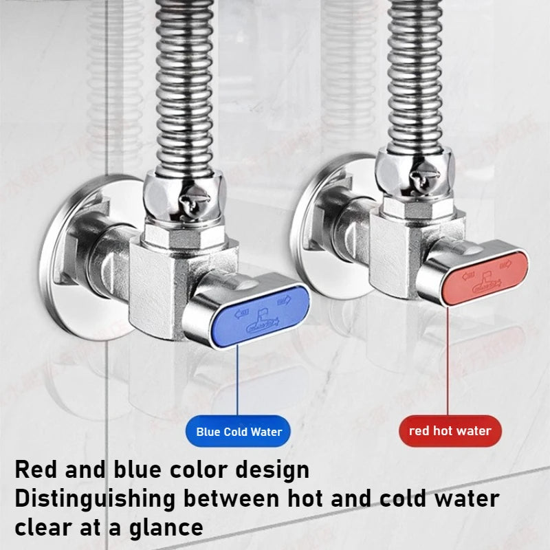 Brass High Flow Ball Valve Fully Open Ball Core Angle Valve Gas Water Heater Hot and Cold Universal 4 Points 6 Points Oasis Select