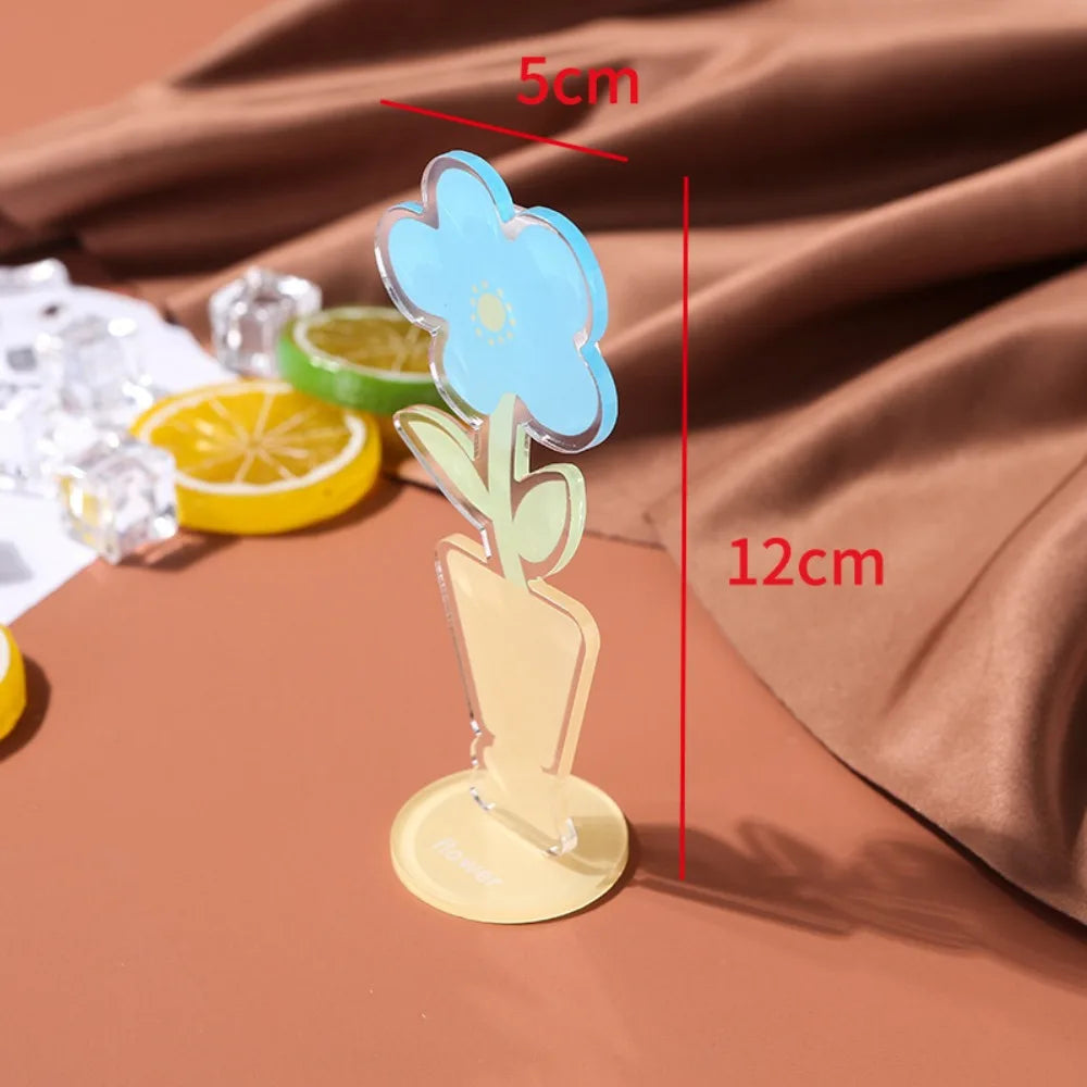 Creative Flower Shaped Photo Clip Card Holder Table Number Holder Note Holder Cute Wedding Party Desktop Decoration Card Clamp Oasis Select