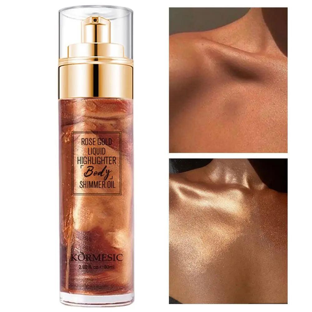 Glitter Spray Hair Body Glitter Spray Sparkly Quick High-Gloss Face Highlighter Long Lasting Shimmery Body Makeup Spray Oasis Select Glitter gold China Mainland