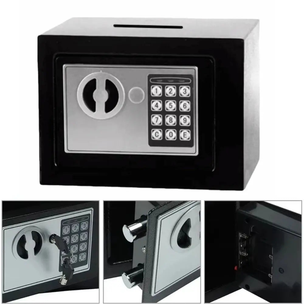 Anti-Theft Piggy Bank Password Lock Key Lock Combination Lock Security Box Battery-powered Household Electronic Money Bank Oasis Select