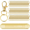 Swivel Snap Hooks with Key Rings 50PCS Lobster Claw Clasps for Jewelry Making Keychains DIY Lanyard Hardware Accessories Oasis Select Gold 25 Set