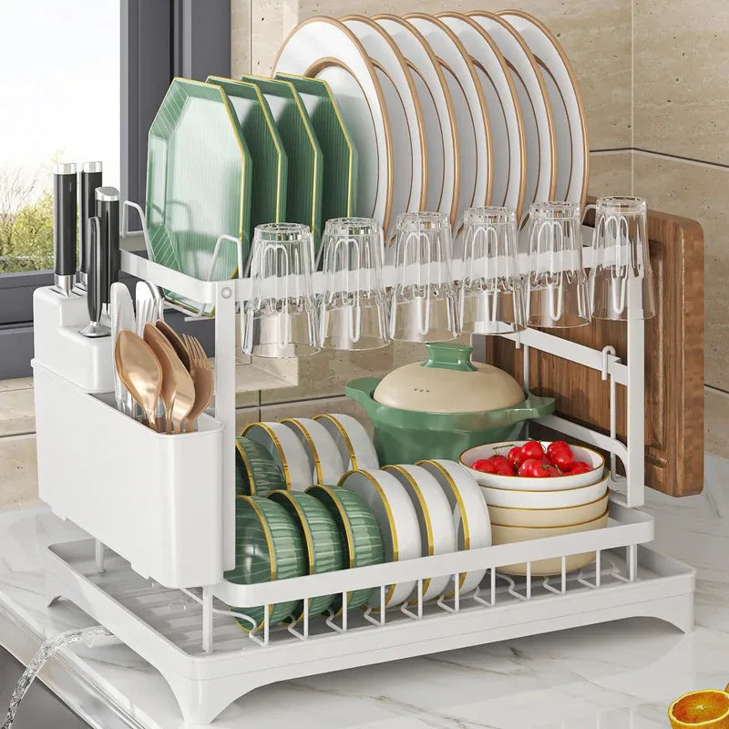 Stainless Steel Dish Rack | Hygienic & Residue-Free Drying | Premium Carbon Steel Construction | Space-Saving Kitchen Organizer Oasis Select