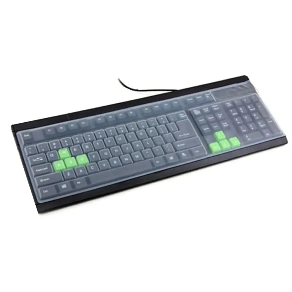 1Pcs Universal Waterproof Silicone Desktop Computer Keyboard Cover Clear Skin Protector Film Shell Dust-Proof Protective Film Oasis Select Transparent