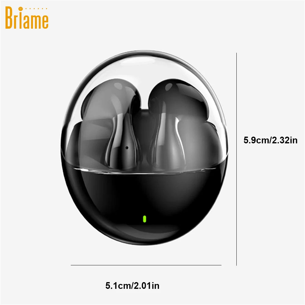 Briame Egg-Shaped Wireless Bluetooth Earphones Portable Hands-Free Headset for Music Calls Mini Fashiion Headphone Game Headset Oasis Select
