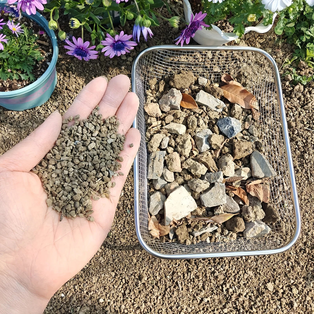 Stainless Steel Soil Sifter - Mesh Garden Sieve for Rock Sifting, Compost & Sand, Heavy-Duty Rust-Resistant Manual Hand Tool Oasis Select