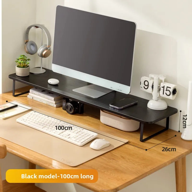 Desktop computer heightening rack Office desktop storage rack Monitor lifting rack Base bracket Raising shelf Oasis Select Black 100 long