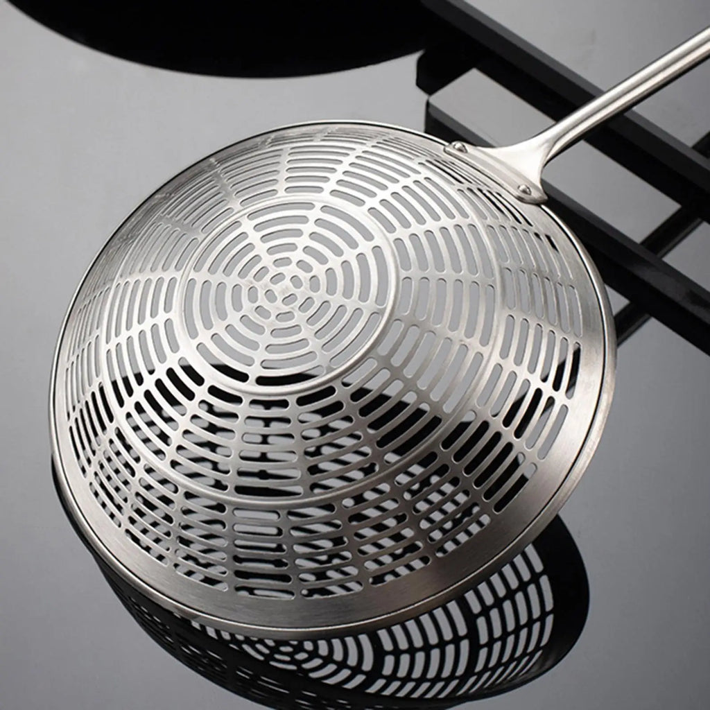 Spider Strainer Stainless Steel Slotted Kitchen Tools Fryer Pasta Spoon Spider Skimmer for French Fries Dumplings Vegetable Oasis Select