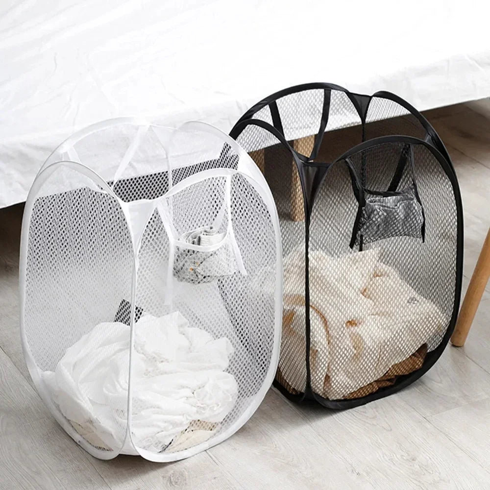 Dirty Clothes Basket Skeleton Ventilated Foldable Easy Storage Portable Large Capacity Clothes Basket Oasis Select