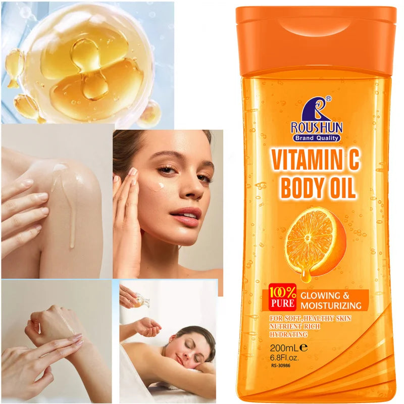 Roushun Vitamin C Body Oil 200ml – Hydrating Skin Care Oil