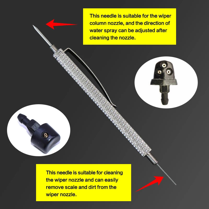 Handy 2-in-1 Windshield Washer Nozzle Cleaner, Windscreen Wiper Spray Adjustment Tool Oasis Select