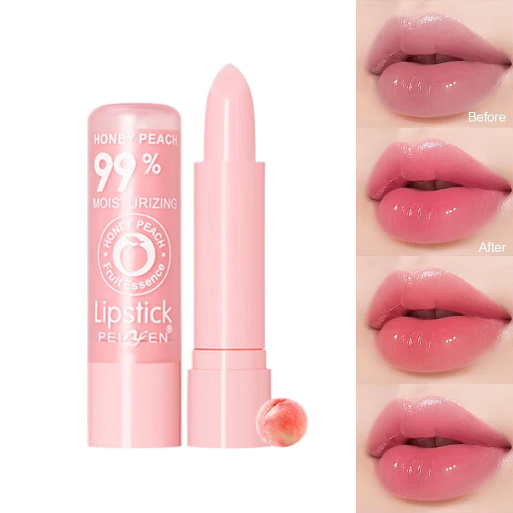 Color Changing Lip Balm Gloss, Long-Lasting Moisturizing Tinted Lip Balm, Peach Nourishing Lipstick for Natural Flush for Women Oasis Select