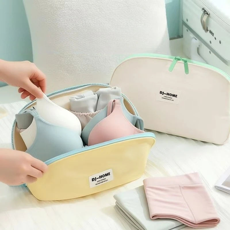 Portable Waterproof Underwear Organizer Bag Multi-Compartment Bra Lingerie Storage Pouch for Travel Luggage Business Trip Dorm Oasis Select