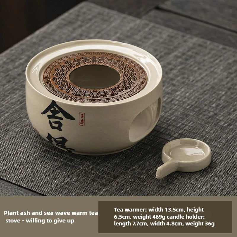 Ceramic Warm Tea Stove Small Stove Tea Cooking Insulation Base Heating and Fragrance Dispenser Chinese Style Oasis Select D