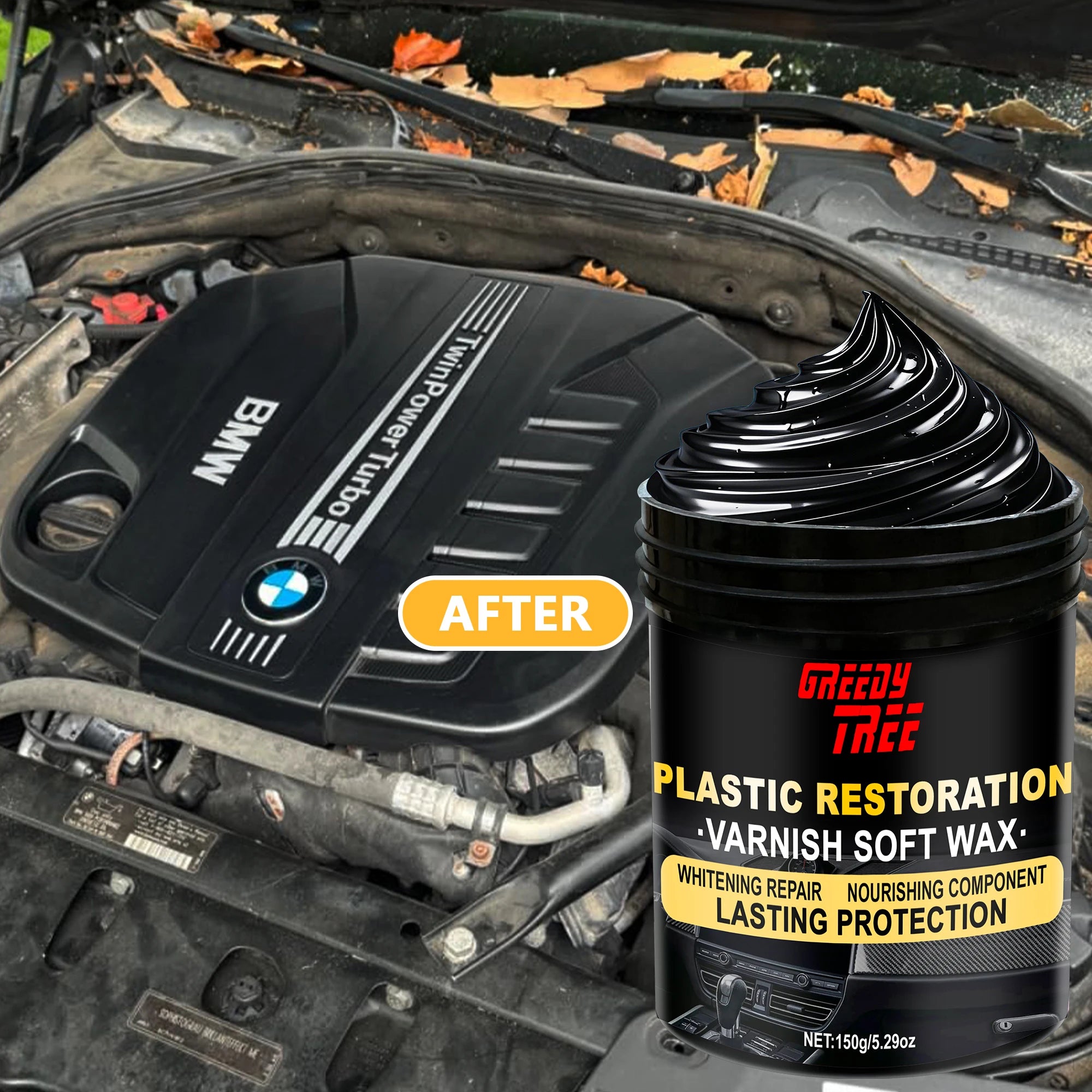 Automotive Plastic Restorer, Tire Brightener & Dashboard Wax