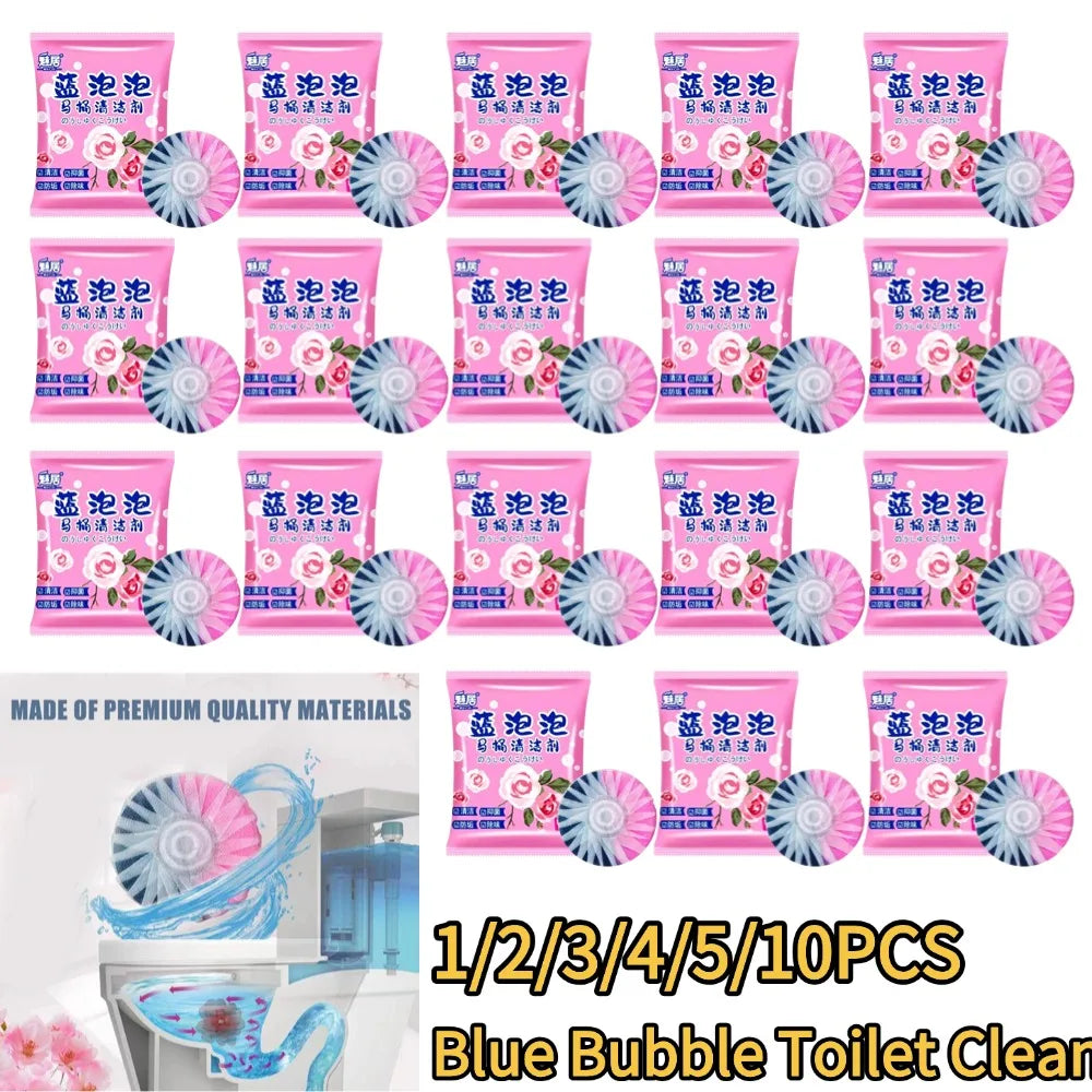 Toilet Deodorizer Blue Bubble Toilet Cleaner Effervescent Bowl Deodorant Freshener Deodorization Fragrant Household Toilet Tool Oasis Select