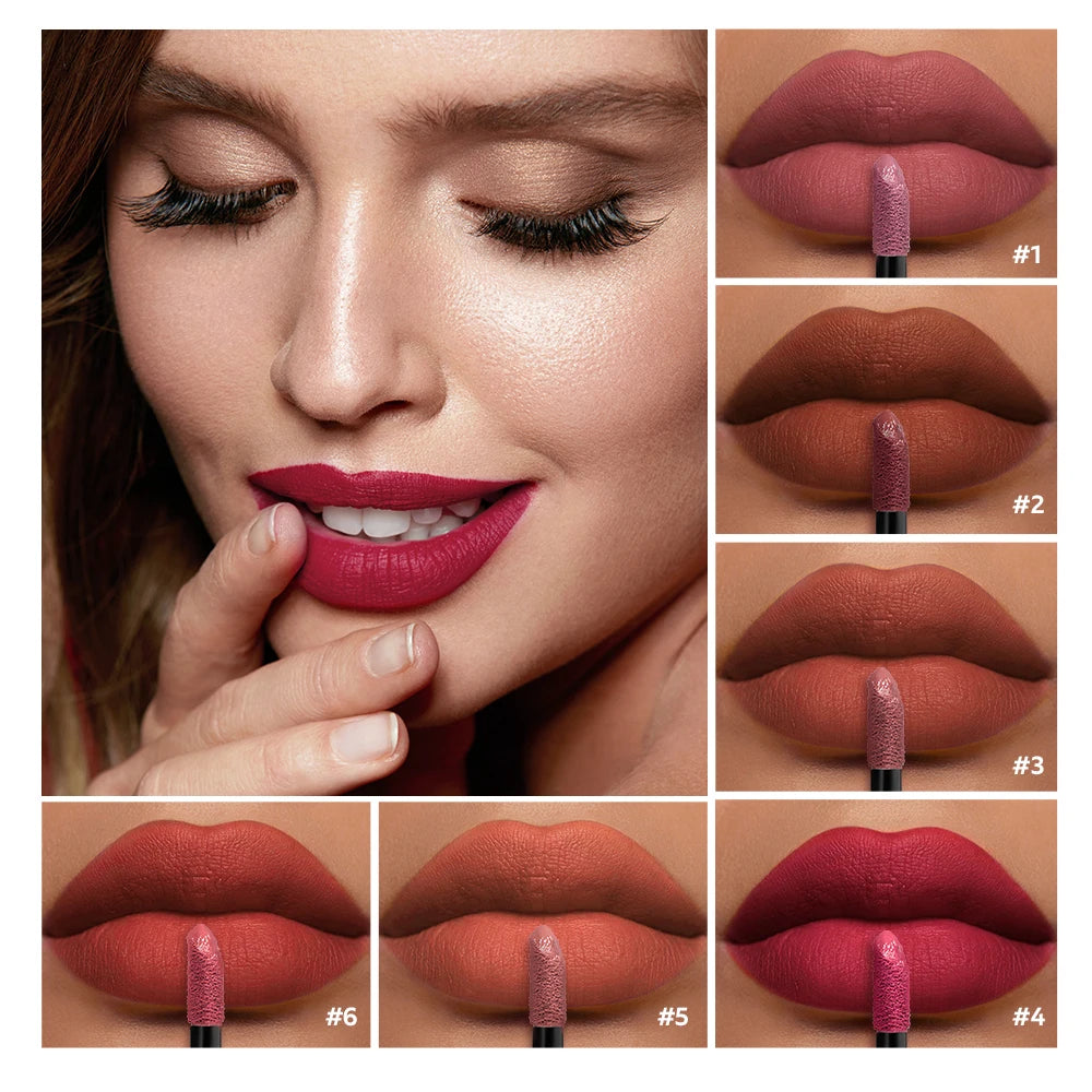 Matte Lip Tint Waterproof Long-Lasting Coloring Non-stick Cup Lip Gloss Gentle Texture Lightweight Lipstick Natural Makeup Oasis Select