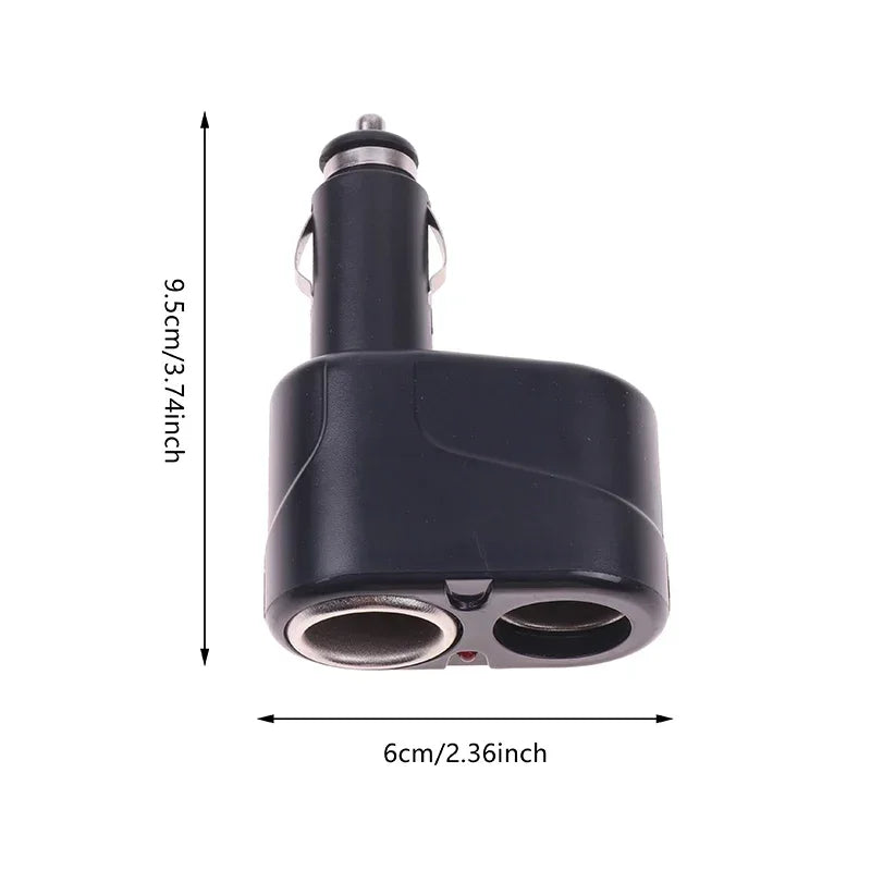  12V 24V Dual Cigarette Lighter Sockets Car Charger Splitter Lighter Splitter Cigar Lighter Double Dual Adapter Car Accessories Oasis Select