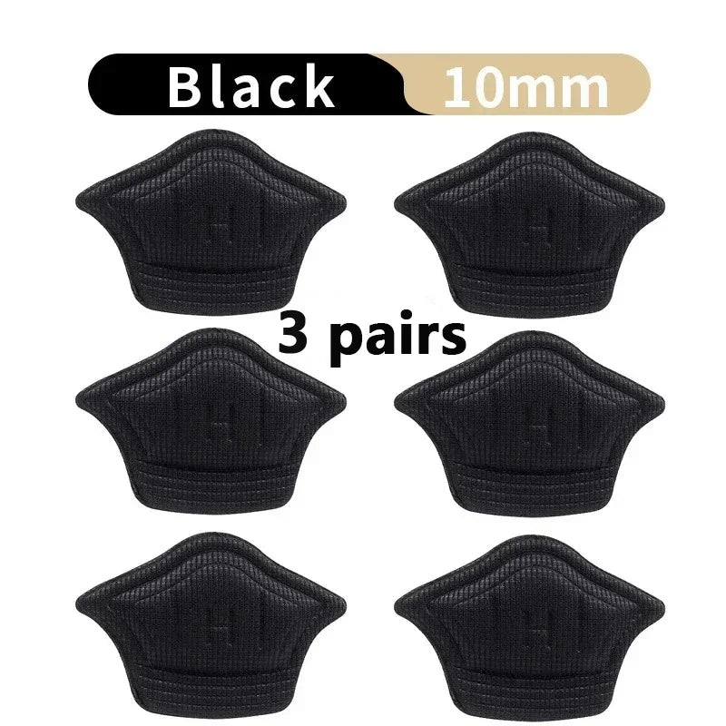 3/5pairs insoles patch heel pads for sport shoes back sticker adjustable size antiwear feet pad cushion insert insole Oasis Select Black-10mm-3pairs