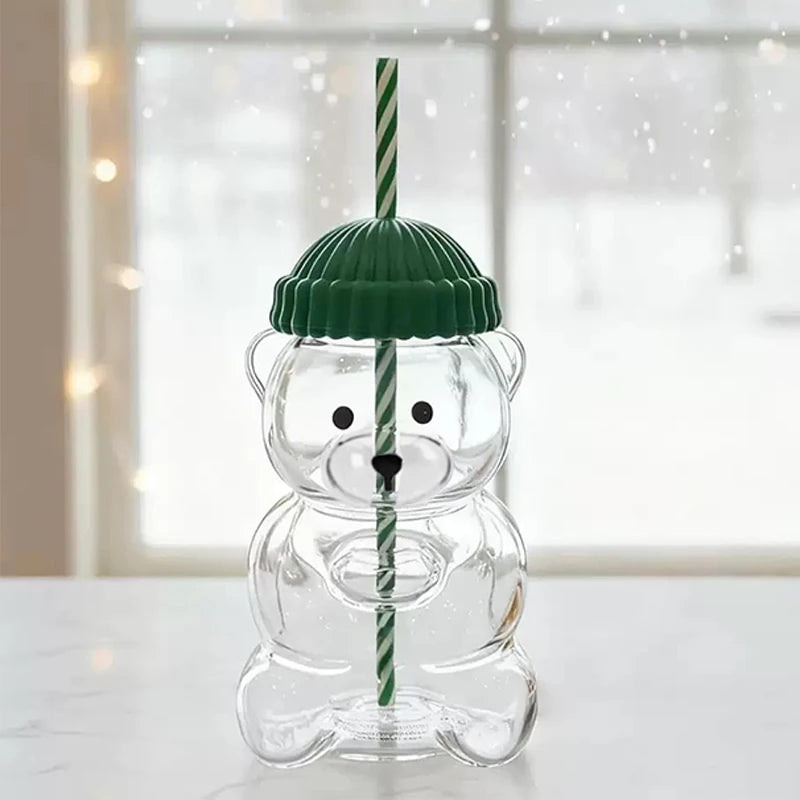 Hot Sale 2025 Creative Cute Bear Coffee Cup Cartoon Bear Shaped Coffee Cup Cute Bear Cup Transparent Oasis Select