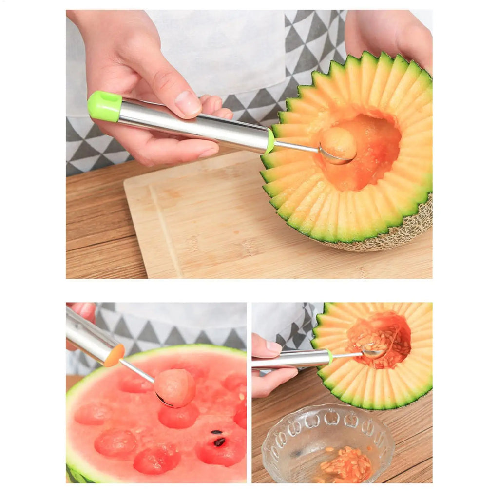 Watermelon Ball Scoop Fruit Spoon Ice Cream Sorbet Stainless Steel Cooking Tool Kitchen Accessories Ice Cream Gadgets tools Oasis Select