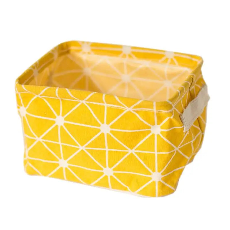 Cotton Linen Waterproof Desktop Storage Box & Organizer