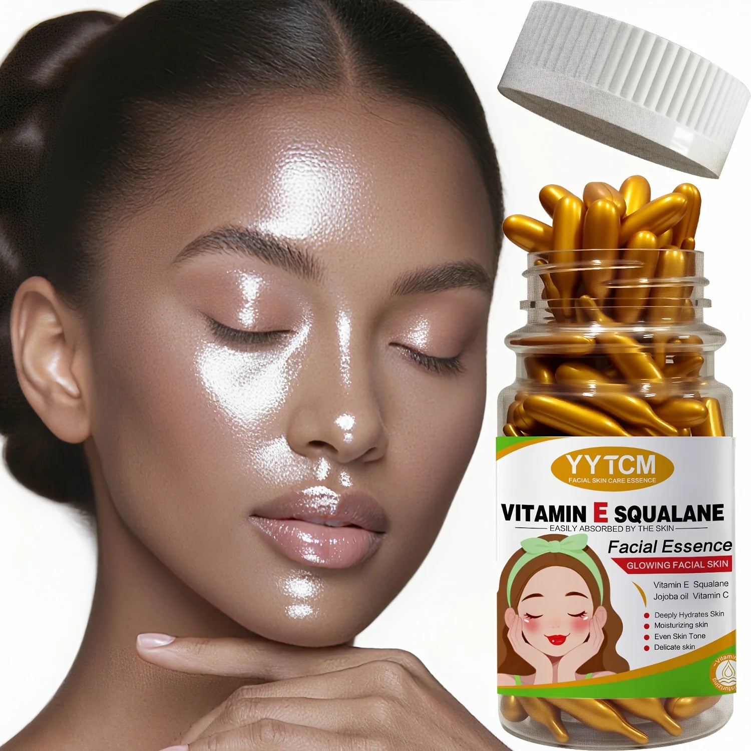 Vitamin E Capsule Essence – Deep Moisturizing & Brightening | 90ct Vitamin E Face Serum Oasis Select