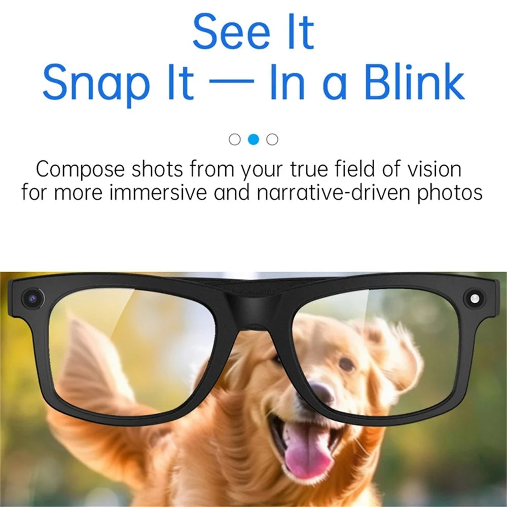 696 Smart AI Photo Glasses 500W Pixels Camera Take A Photo Video Recording Dialogue Translation Blue Tooth Call Smart Sunglasses Oasis Select