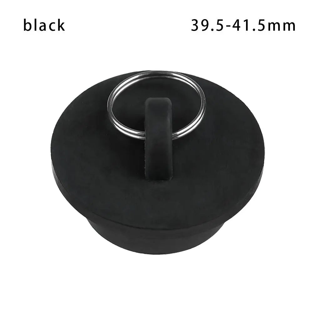 Kitchen Bath Rubber Sink Plug Floor Drain Plug Sink Bathtub Drainage Stopper Laundry Leakage-proof Plug Bathroom Supplies Oasis Select 39.5-41.5mm black