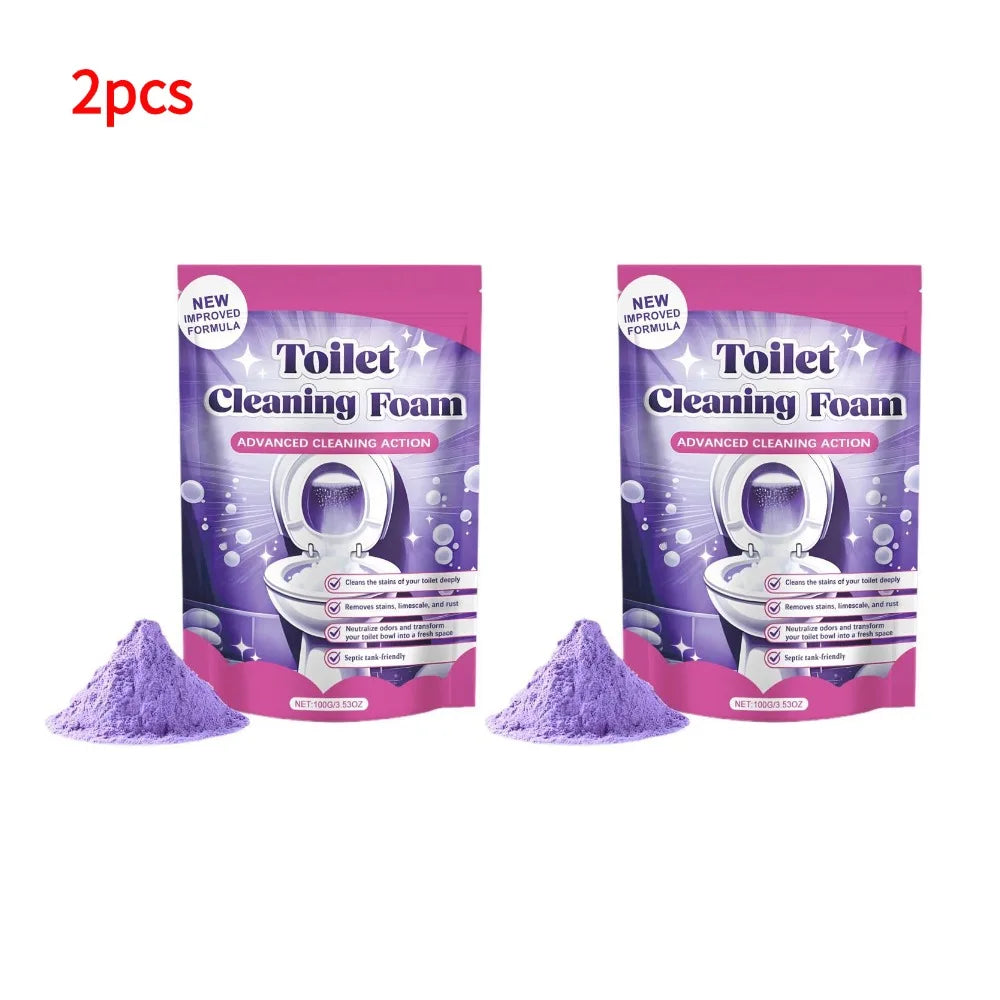 Toilet Bowl Cleaner Self Activating Miracles Powder Foam Deep Descaling Stain Remover Toilet Powder Household Toilet Cleaner Oasis Select 2pcs