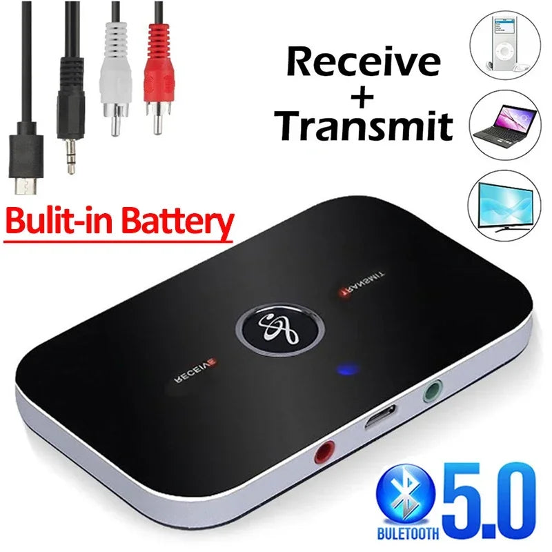 Bluetooth 5.0 Audio Receiver Transmitter 300Mah Battery 3.5mm AUX Jack Stereo Music Wireless Adapters For TV Car PC Headphone Oasis Select
