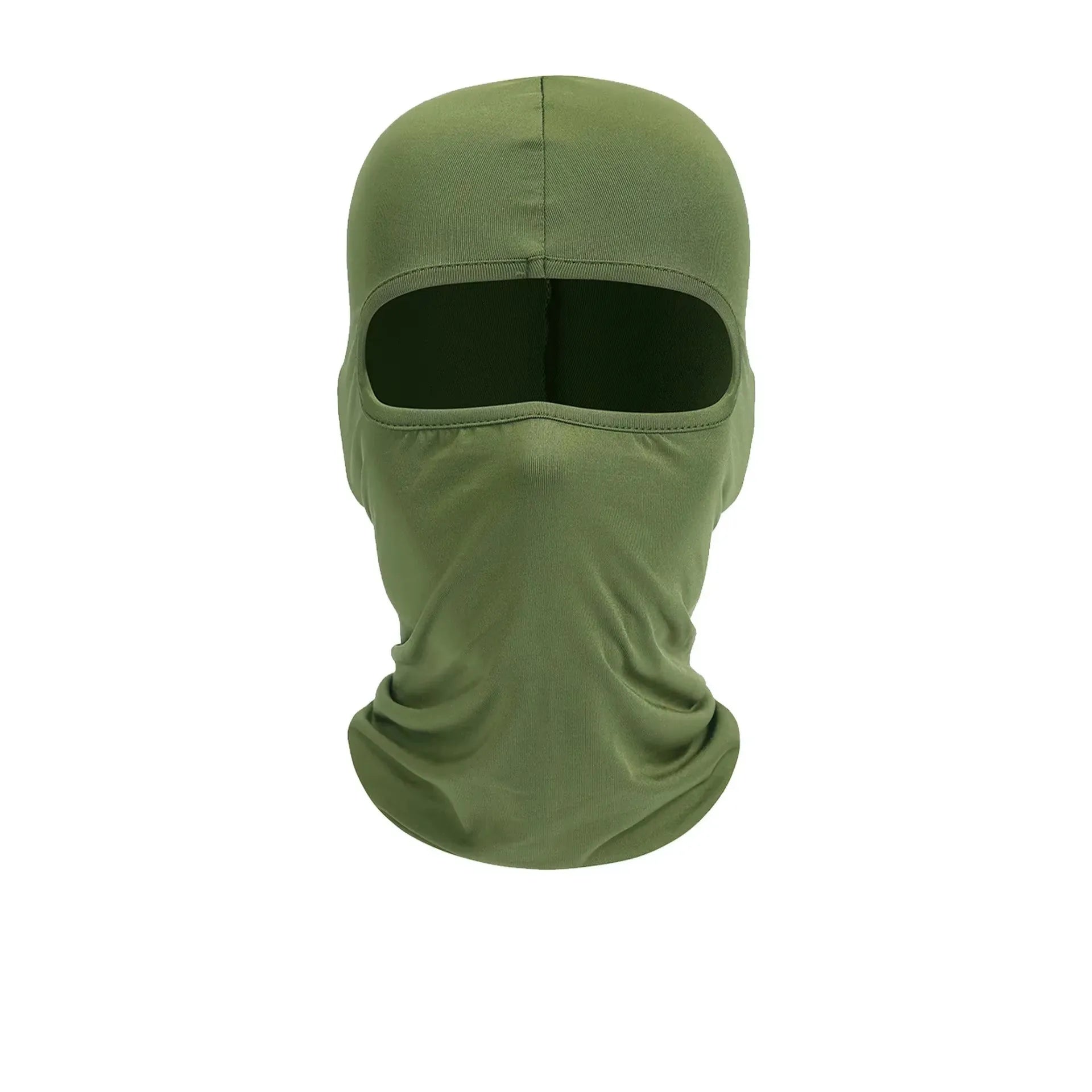 1/2pcs Men's Cycling Cap Balaclava Full Face Ski Mask Hood Hiking Camping Hunting Tactical Airsoft Cap Bike Hats Neck Gaiter Oasis Select 1pcs-Green