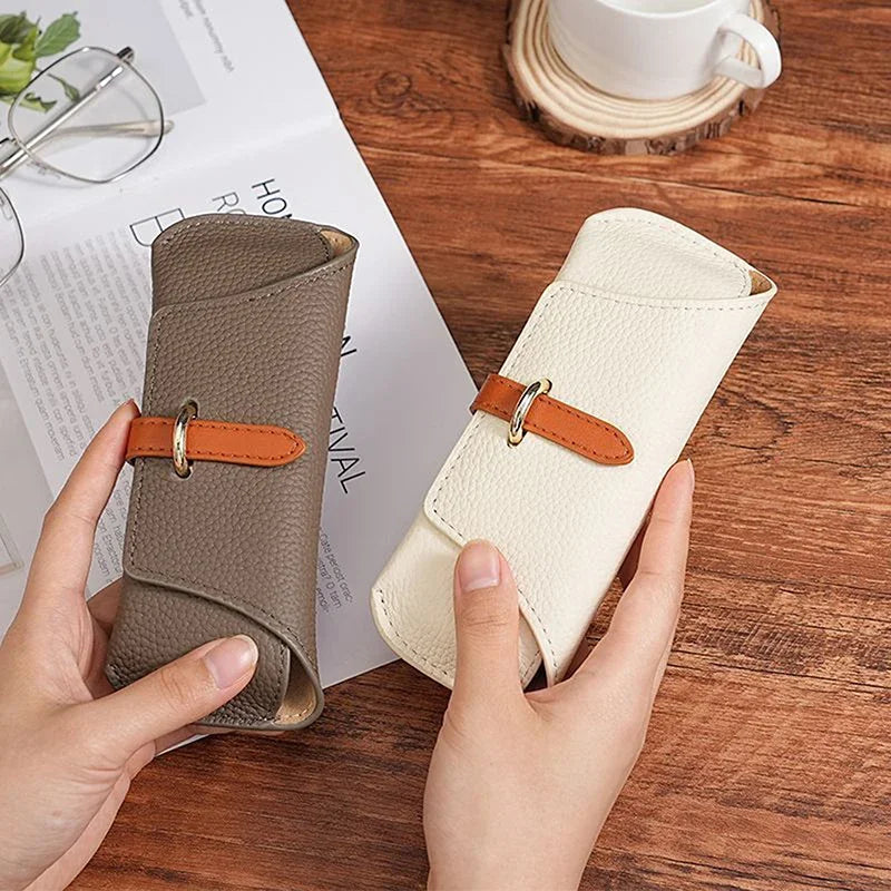 Portable Case Soft Protective Case Cover Glasses Bag Sunglasses Case Box Reading Eyeglasses Pouch Eyewear Protector PU Leather Oasis Select